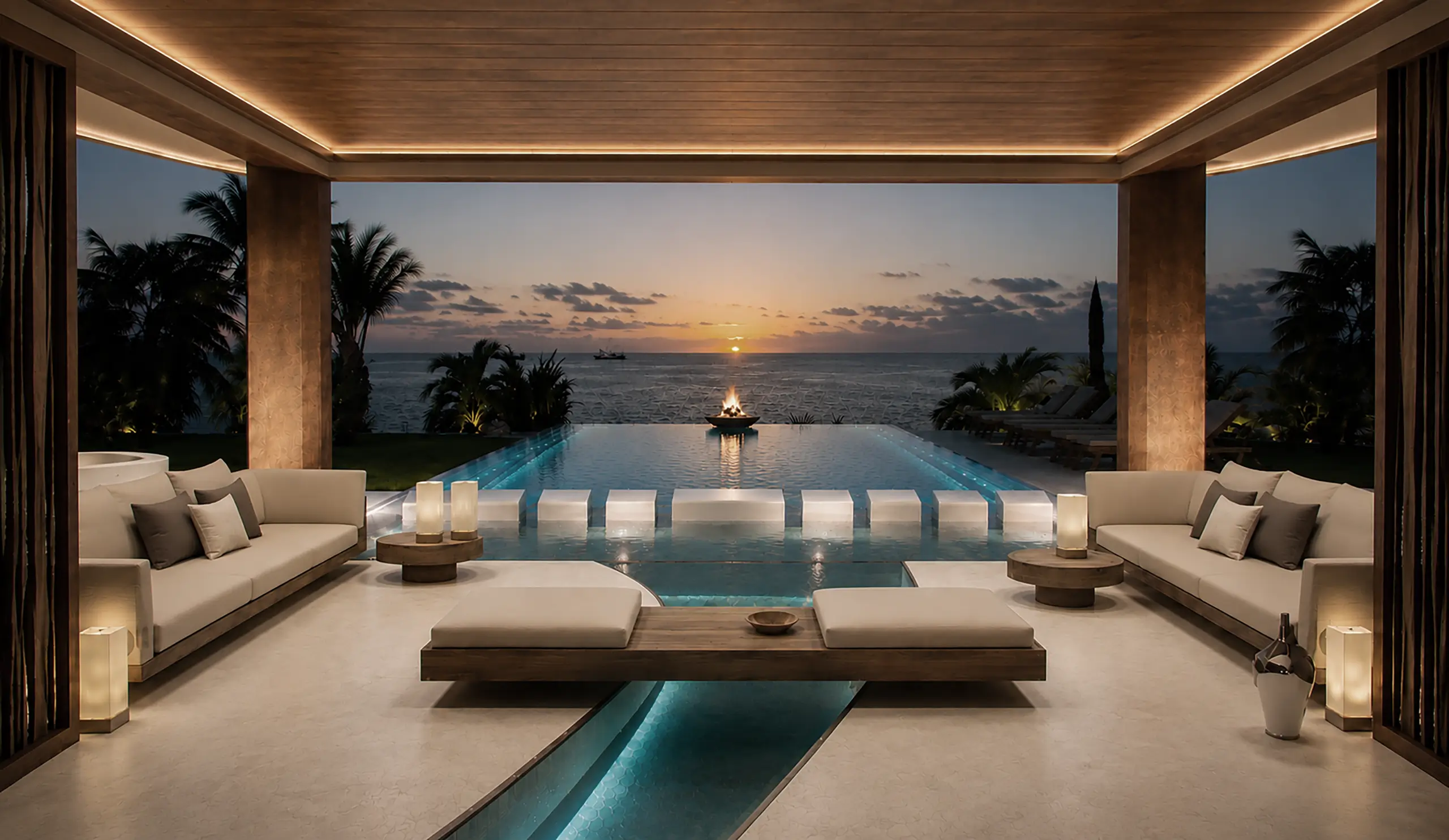 Living room of the Gaia Cam Ranh villa