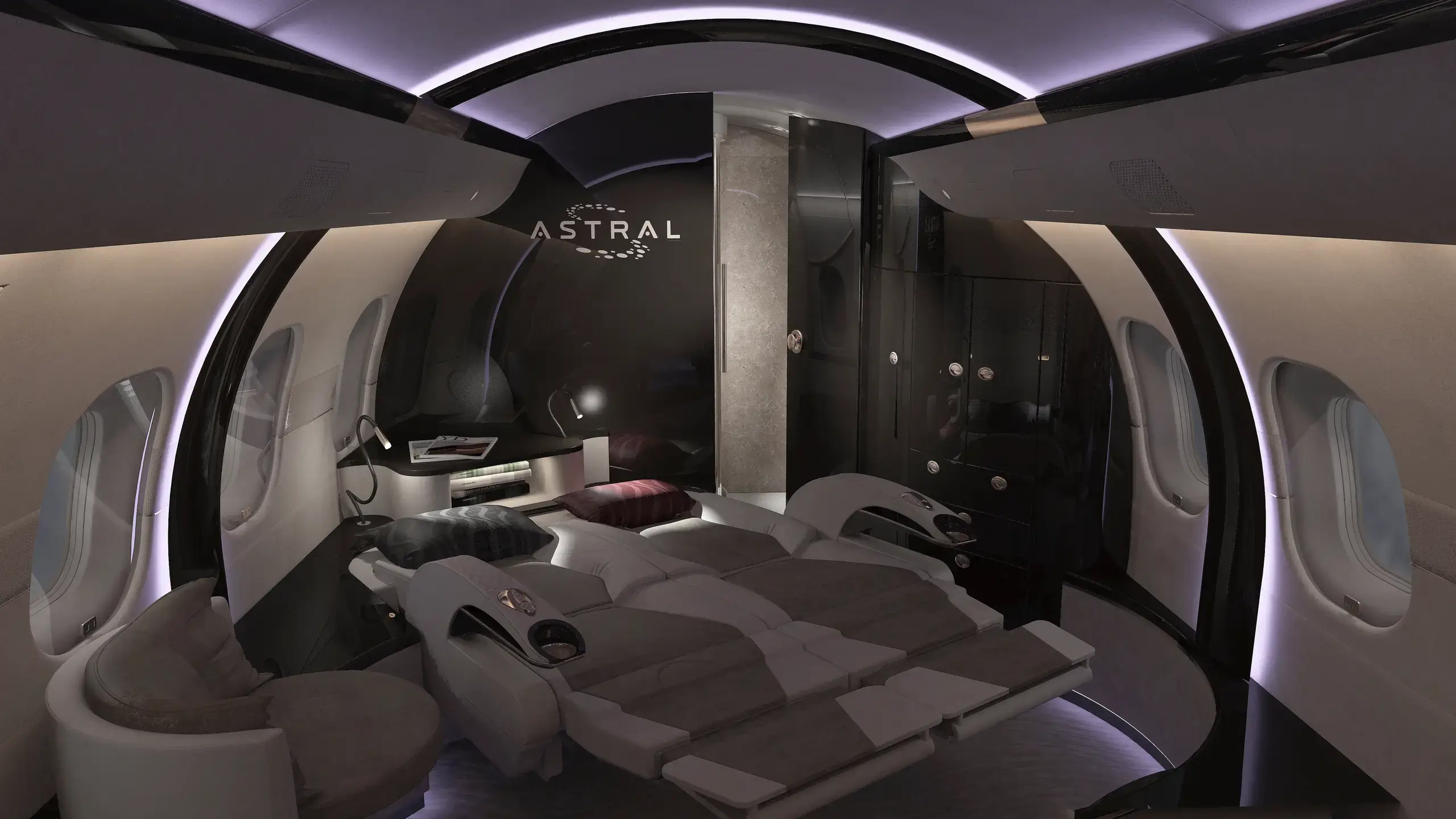 Bedroom in night mode