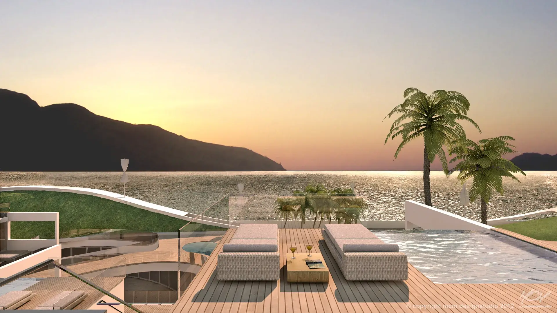 Interior lounge aboard Island Emotion