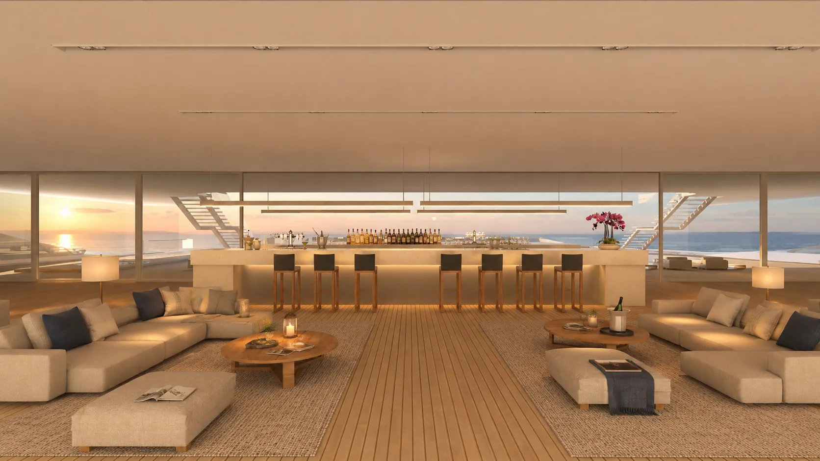 Bar aboard Island Emotion