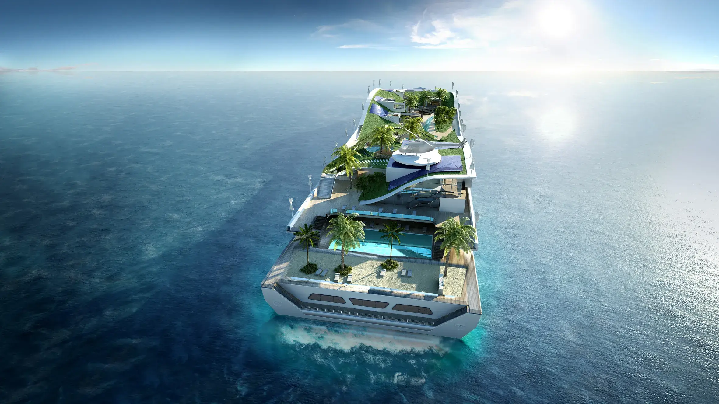 Island Emotion under way at sea