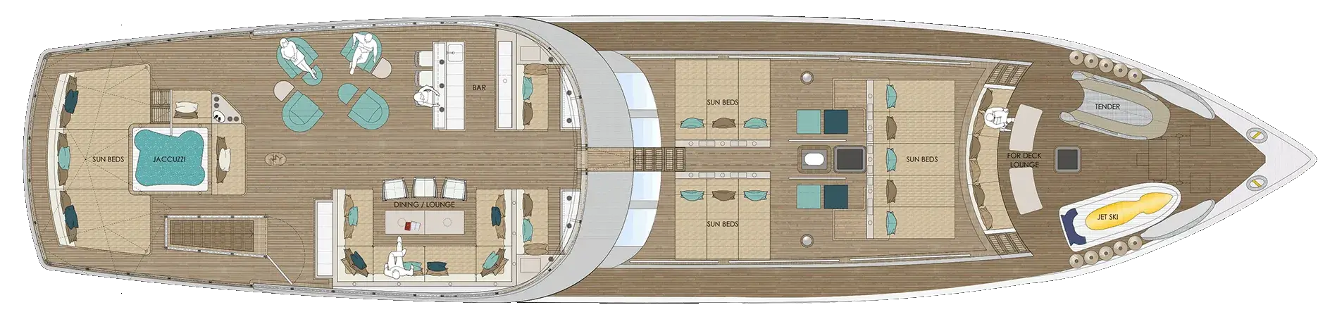 Deck plan of M/Y Mermaid