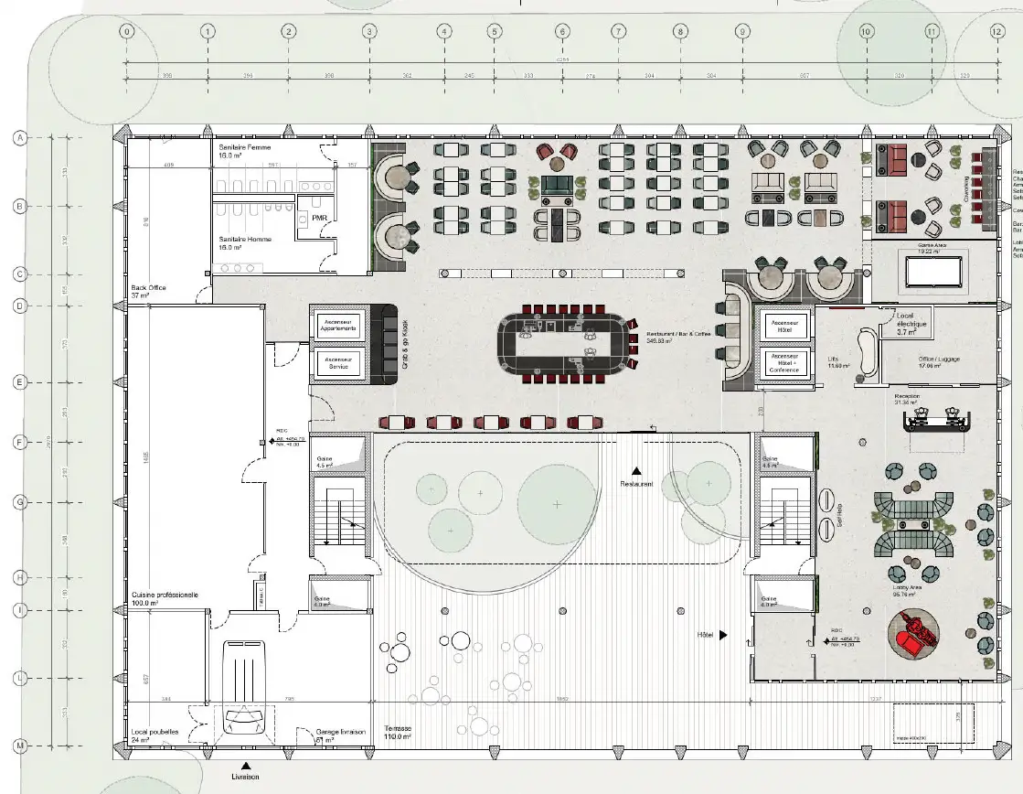 Floor plan of Radisson RED Geneva