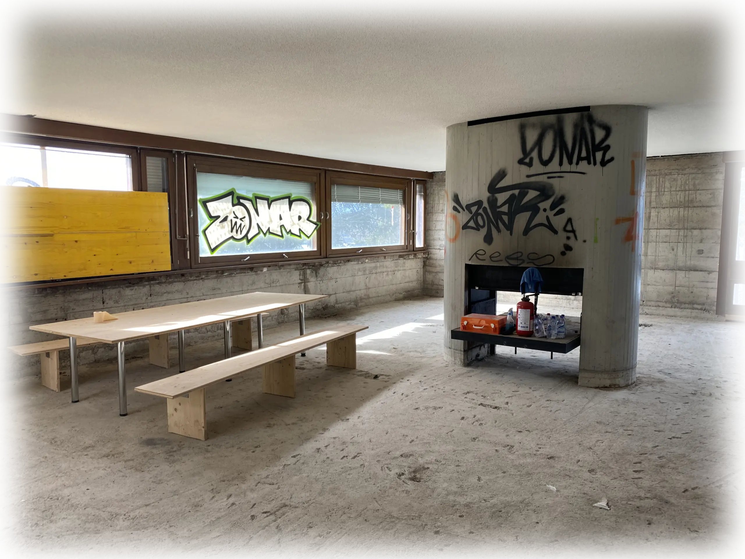 Fireplace, archival view