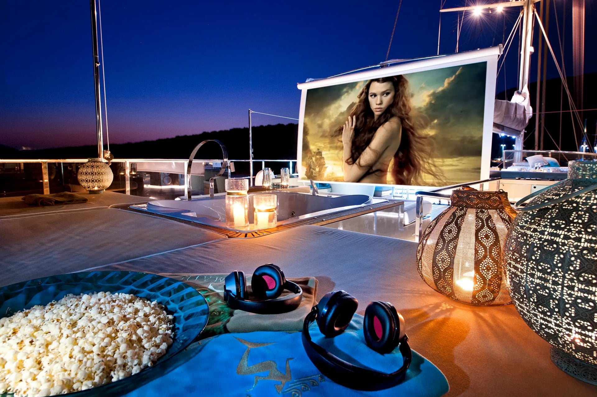 Leisure space at M/Y MERMAID