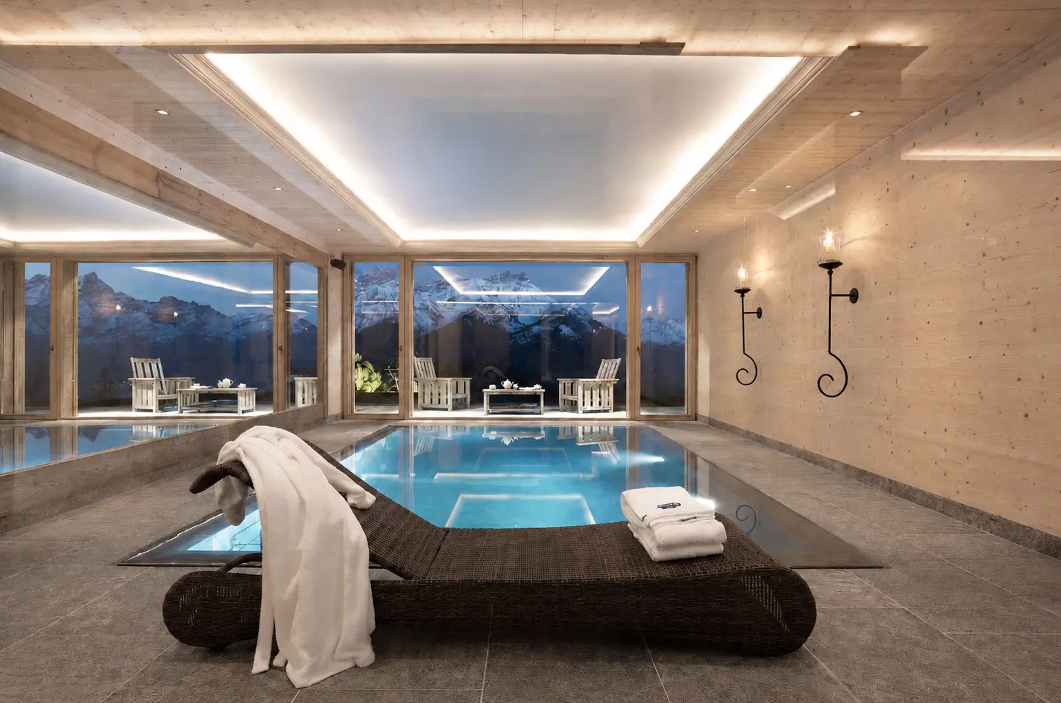 Wellness space at Chalet Cœur des Alpes