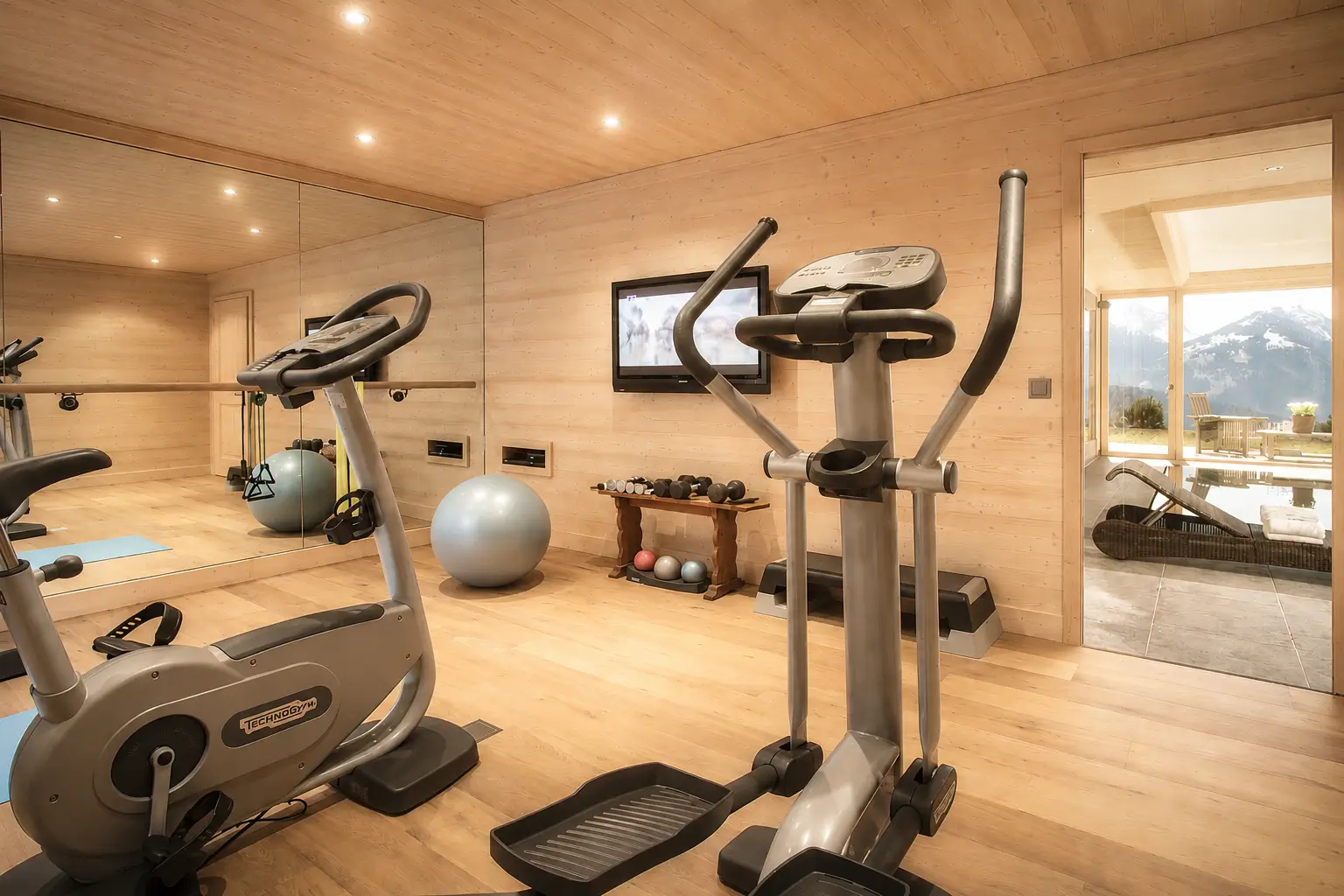 Wellness space at Chalet Cœur des Alpes